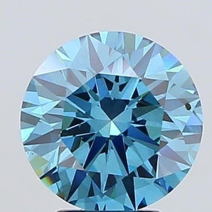 Elite 3.52 Carat Fancy Vivid Blue Round Brilliant Diamond | IGI Certified Ideal Cut