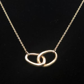Tiffany & Co. Elsa Peretti Sterling Silver Double Loop Pendant Necklace