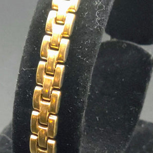 Vintage Milor Italian 14KT Reversible Two-Tone Panther Link Bracelet