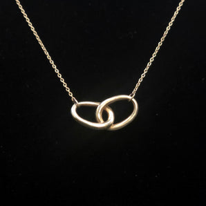Tiffany & Co. Elsa Peretti Sterling Silver Double Loop Pendant Necklace