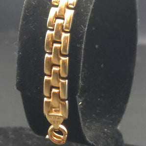 Vintage Milor Italian 14KT Reversible Two-Tone Panther Link Bracelet